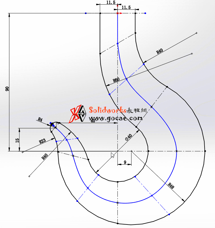 solidworks如何画吊钩