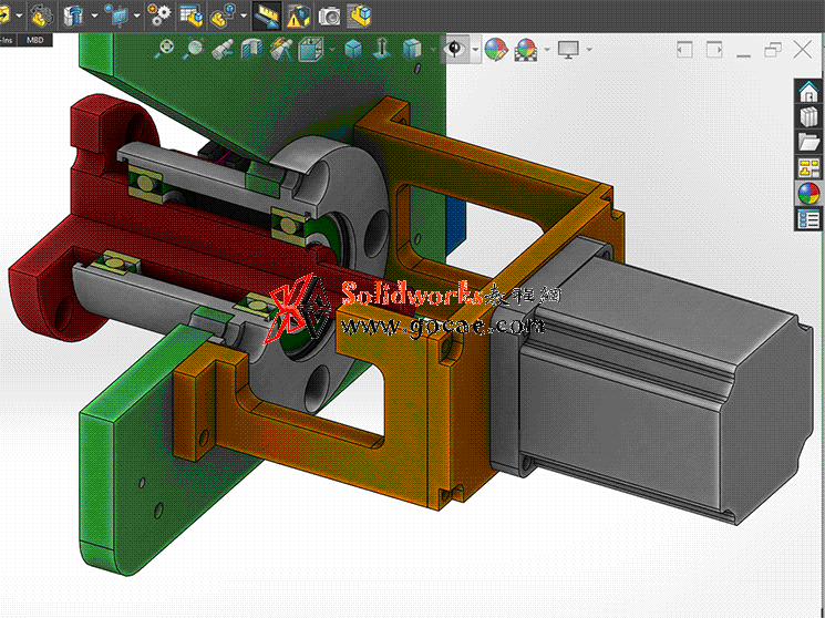 每日一练:#52 电机旋转机构 solidworks 视频教程