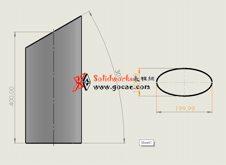 每日一练54斜截椭圆柱管solidworks薄板放样钣金视频教程