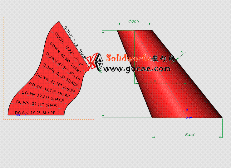 每日一练59平行圆口斜椭圆锥管solidworks薄板放样钣金视频教程