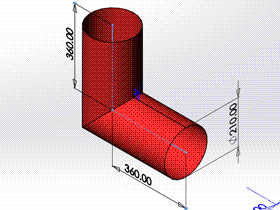 每日一练：#70 两节等径圆柱弯头 solidworks 薄板放样 | 钣金视频教程