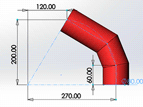 每日一练：#71 三节等径圆柱弯头 solidworks 薄板放样 | 钣金视频教程