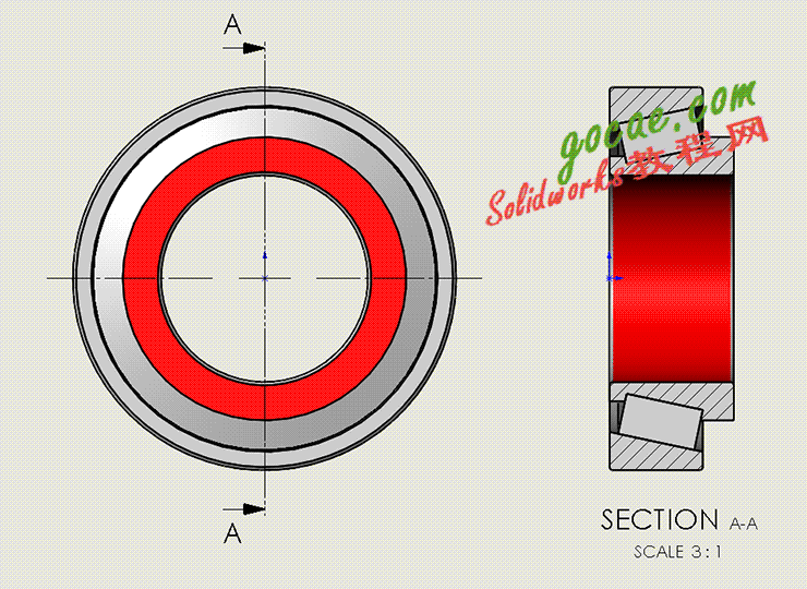 每日一练：#78 | 画一个方便出solidworks工程图中的 圆锥滚子轴承【30000】