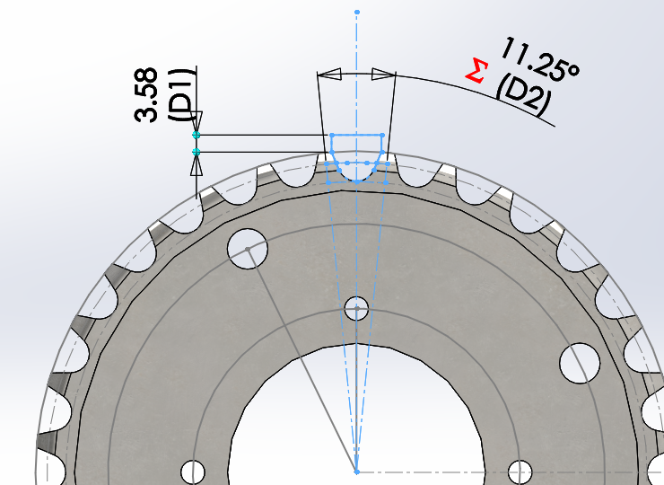 solidworks入门教程:eb091 滚子链 gb1244标准 链轮画法 solidworks