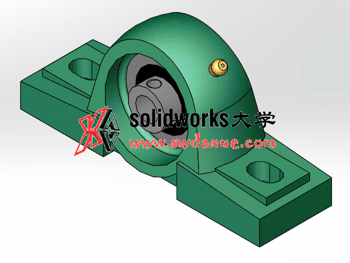 solidworks 标准件 #8 UCP 带立式座轴承 GB╱T 7810 3D模型零件库 标准查询