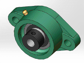 solidworks 标准件 #10 UELFLU 带菱形座轴承 GB╱T 7810 3D模型零件库 标准查询