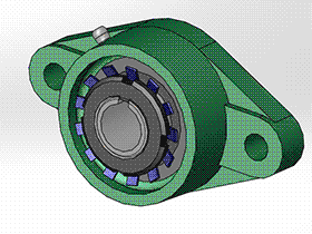 solidworks 标准件 #16 UKFLU+H 带菱形座轴承 GB╱T 7810 3D模型零件库 标准查询