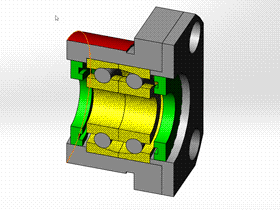solidworks 标准件 #52 FK系列丝杆轴承座 电机固定座 solidworks 3D模型 三维零件库 标准查询