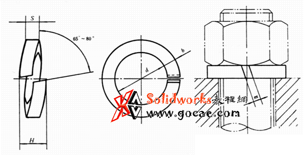 solidworks 标准件 #67 重型弹簧垫圈 GB╱T 7244 外形尺寸 solidworks 3D模型 三维零件库 最新标准查询