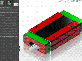 solidworks 标准件 #88 MGN系列 上银 hiwin 直线导轨滑块 型号尺寸 solidworks 3D模型