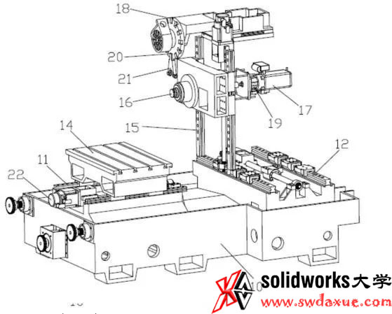 动柱式卧式加工中心结构设计