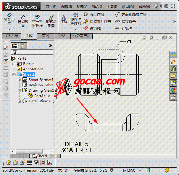 solidworks工程图6局部视图怎么标注直径