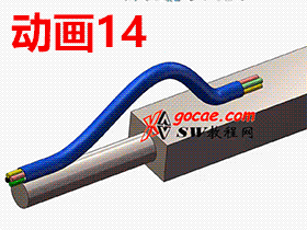 solidworks动画-教程#14-软电线电缆油管的仿真动画