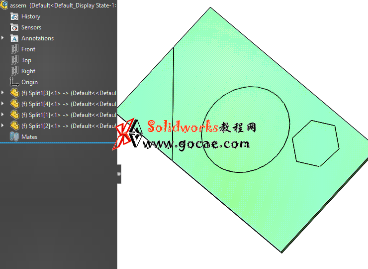 solidworks中如何分割零件生成多实体